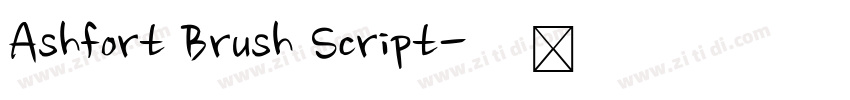 Ashfort Brush Script字体转换